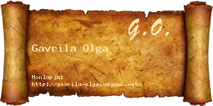 Gavrila Olga névjegykártya